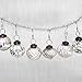 6 Silver Mercury Glass Christmas Tree Ornaments 2.5
