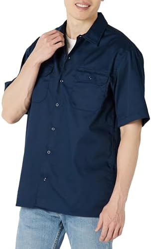 stafford travel short sleeve wrinkle free oxford dress shirt Stafford Blue Oxford Travel Shirt Big 19 Flamingos Short Sleeve Wrinkle Free
