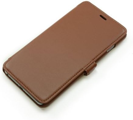Apple iPhone 6 / 6S Premium Handmade Genuine Leather Book Style Wallet Case - Tan Top Grain Genuine Leather