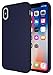 Diztronic iPhone X/XS Case, Full Matte Soft Touch Slim-Fit Flexible TPU Case for Apple iPhone X/XS (Dark Blue)