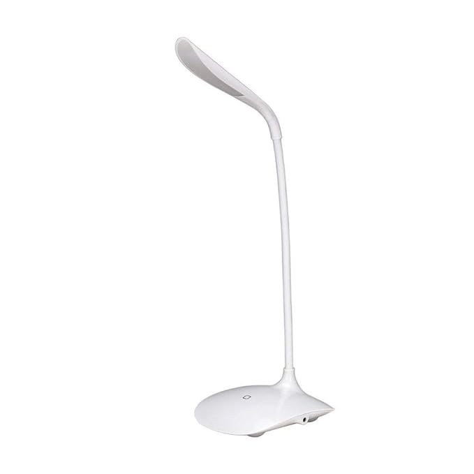 Okayji Plastic Portable Flexible Rechargable LED Table Lamp with Eye Care 3 Level Brightness and Touch Sensor, 1- Piece