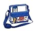 Clear Crossbody Messenger Shoulder Bag with Zipper Closure Adjustable Strap Stadium Approved Clear Bags For Women and Men (Royal Blue)