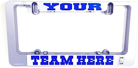 LumiSign Olens The Customizable Color License Plate Frame That Lights Up Automatically | Installs in Seconds | No Wires | One Frame, Endless Phrases with Interchangeable Inserts (Custom White)