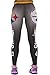 COCOLEGGINGS Womens Digital Print Skinny Active Yoga Leggings Grey (S-L)