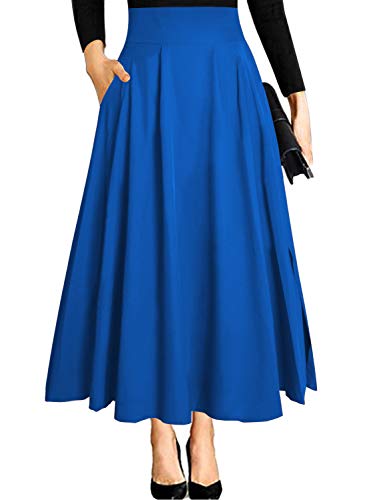 blue maxi skirts