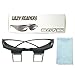 ANRRI Bed Prism Glasses Lazy Spectacles Horizontal Glasses Lie Down Reading/Watching TV, Myopia usable,Black