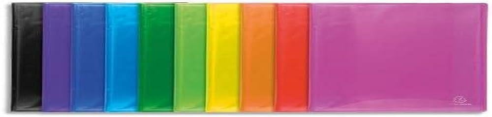 Exacompta - Ref. 85870E - 1 Iderama document protector - 40 smooth crystal pockets - 80 views - for A4 - size 24 x 32 cm - semi-rigid polypro cover - 10 random colors
