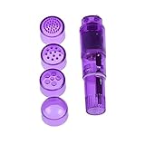 Lifetop Hot Portable Mini  Beauty  Massagers Travel Pocket Rockets w/ 4 Heads (Purple)