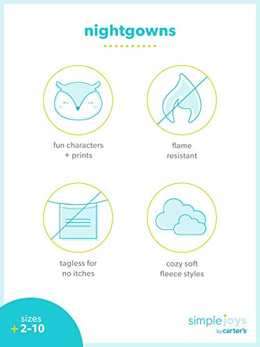 Simple-Joys-by-Carters-Little-Girls-2-Pack-Fleece-Nightgowns