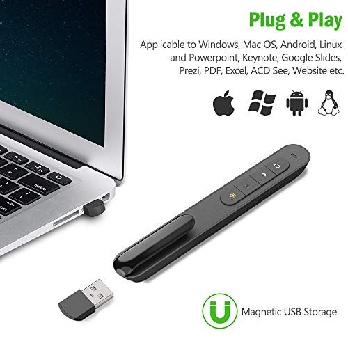 DinoFire for Bluetooth Presentation Remote Powerpint Clicker Green