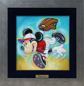 Amazon ディズニーファインアート 原画 投球するミッキー ティム ロジャーソン アートフレーム ポスター オンライン通販