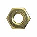 4-40 Machine Screw Hex Nuts, Solid Brass, Grade 360, Plain Finish, Quantity 100