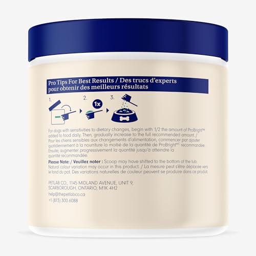 PetLab Co. ProBright Dental Powder - Dog Breath Freshener - Teeth Cleaning Made Easy – Targets Tartar & Bad Breath - Formulated for Large Dogs