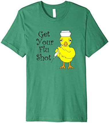 Mens Nurse Flu Shot Chick funny Healthcare T-Shirt XL Kelly Green