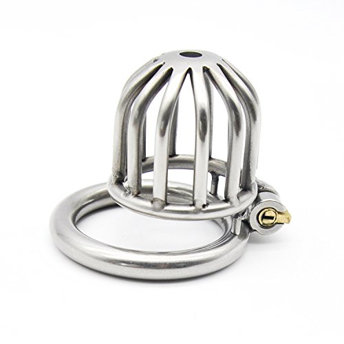 Bondage Masters Male Chastity Device Ultra Short with Air-Flow Cage, Silver