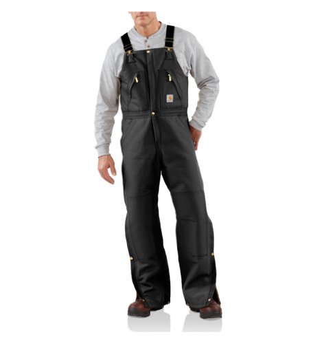 Carhartt Mens Zip Front Bib Zip To Hip