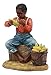 Ebros Vintage Black Americana History African American Boy Shucking Corn Statue 6