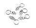 yueton 35pcs Silver Ring Shell Hands Cross Leaves Star Pendant Rings Set Hair Clips Headband Hair Accessories