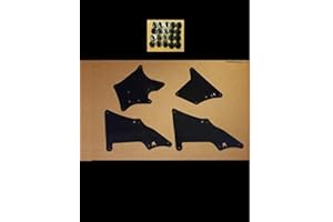 YOTA LINERS Set of 4 Splash Shields with Clips for W/KDSS Lexus GX460 & GX470 2003-2024 (Fender Liners, Aprons, Shields, Splash Guards, Skirts, Guards, Seals, Splash Seals) I