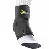 XFORCE Ankle Brace Support with Stabilizer Breathable Neoprene, Large, Black