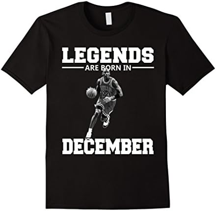 Mens Michael Shirt Jordan Legends Are Born In December XL Black