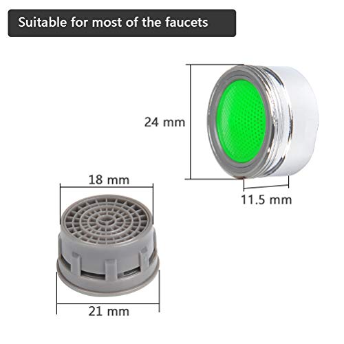 FOCCTS 16pack 15/16 Inch Male Thread Faucet Aerator 1.5gpm Low Flow Water Saving Tap Aerator with Wrench for Kitchen Sink Bathroom Bath Tub