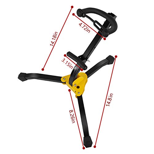Alto/Tenor Sax Stand - Foldable(12") & Adjustable - Triangle Base Design by KUWAN