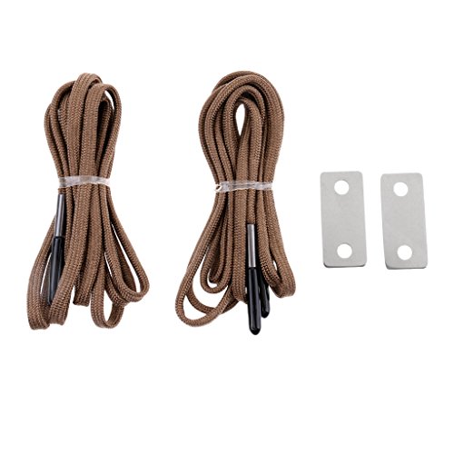 Flameer Multifunction Paracord Shoelace Outdoor Survival Shoe Boot Laces for Hiking, Camping, Climbing, Fishing or Hunting - Brown, 134cm
