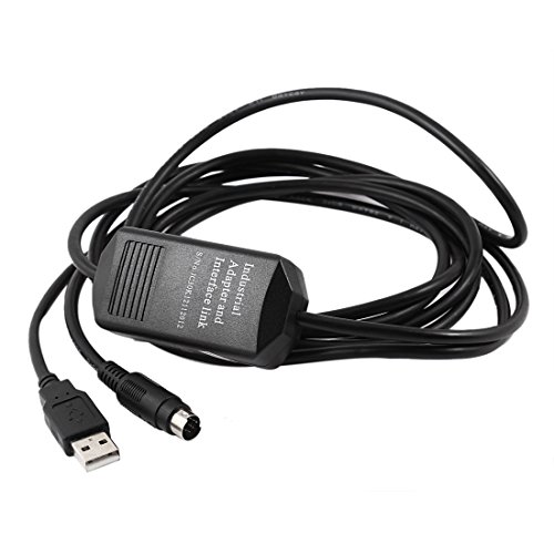 uxcell USB-1761-CBL-PM02 PLC Cable Black 3 Meters for AB Micrologix 1000