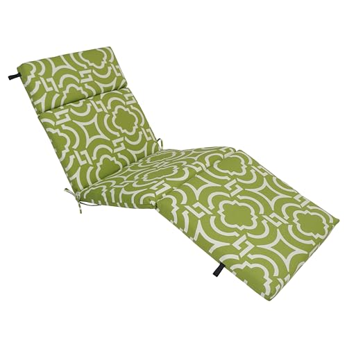 Blazing Needles 72 24-inch Outdoor Chaise Lounge Cushion, 24 x 72, Carmody Kiwi