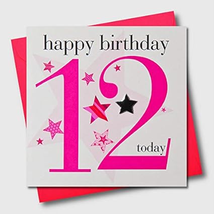Claire Giles Carte D Anniversaire 12 Ans Pour Fille Amazon Fr