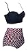 Aixy Women Vintage Swimsuits Bikinis Bathing Suits Retro High Waisted Polka Underwired,Black+Boho,L