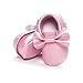 BENHERO Newborn Baby Boys Girls Soft Soled Tassel Bowknots Crib Infant Toddler Prewalker Moccasins Shoes（11cm, 0-6 Months Infant, 5107/Middle Pink