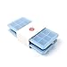 J&C Life Stackable Silicone Ice Cube Trays with Lids, Flexible, Dishwasher-Safe 21 Mini Cavity Ice Square Maker for Whiskey & Bar Cocktails, Blue (2 Pack)