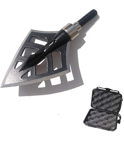 2 Blade Traditional Hunting Arrowheads ZSHJGJR 125 Grain Fixed Blade Broadheads - 2 Blade Traditional Archery Arrow Tips (6 Or 12 Pack) 125 Grain Traditional Broadheads