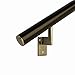 8 ft. Handrail - Complete Kit. Architectural Bronze Anodized Aluminum with 4 Antique Brass Wall Brackets and Endcaps - 1.6