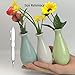 Set of 3 Decorative Miniature Bud Vases,Ceramic Bottle，Ideal Gift for for Home Office, Decor, Table Vases, Bookcase Ornaments Bottles(Multi 3 Colors)