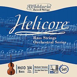D'Addario Helicore Orchestral Bass String Set, 1/8 Scale, Medium Tension