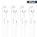 Robits Premium Quality Headphones Earphones Earbuds with Mic & Remote Control, Compatible with iPhone/iPad /iPod 4PACK -White