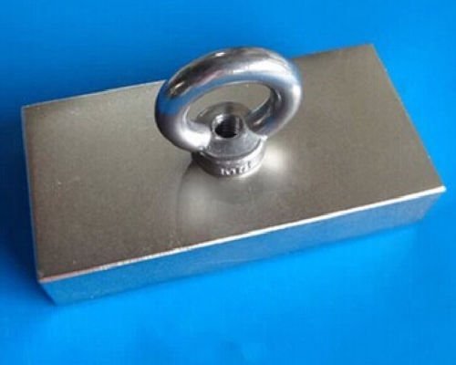 AOMAGÂ® Large Rare Earth Neodymium N52 Bar Block Magnet 100 x 50 x 10mm With 10mm Countersunk Hole
