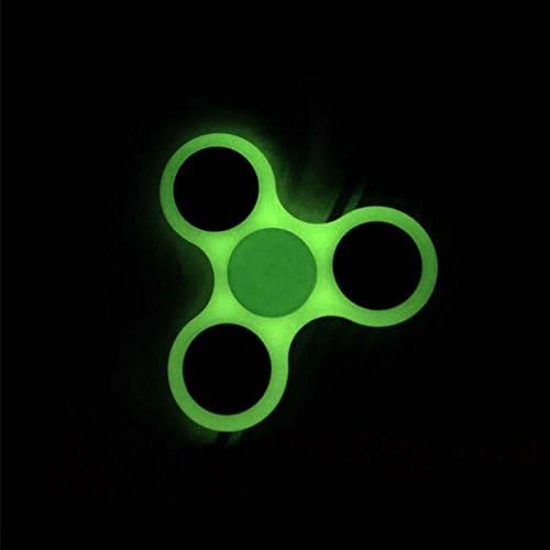 Tri Fidget Hand Spinner Ultra Fast Bearings Finger Toy, Great Gift for stress reliever (Luminous)