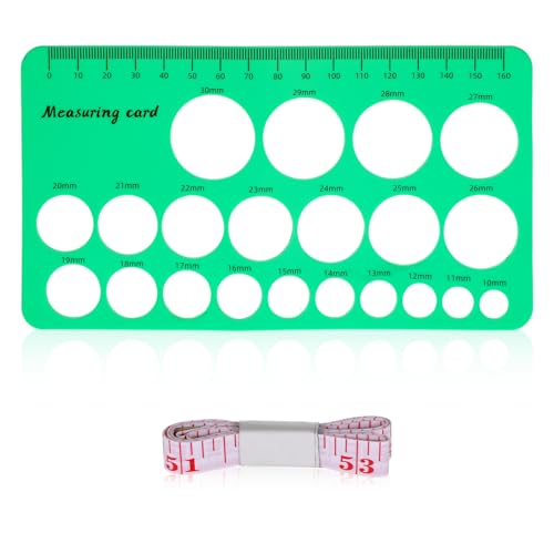 Safety Eye Sizer Tool, 10~30mm Diameter Measuring Ruler Safety Eye Ruler for Doll, Attaching Safety Eyes Tool for Helps You Measure Safety Eyes Size for DIY Stuffed Animal Eyes Install Doll Making