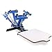 VEVOR Screen Printing Machine 4 Color 1 Station Silk Screen Printing Machine 17.7x21.7Inch Screen Printing Press for T-Shirt DIY Printing Removable Pallet (4 Color 1 Station)