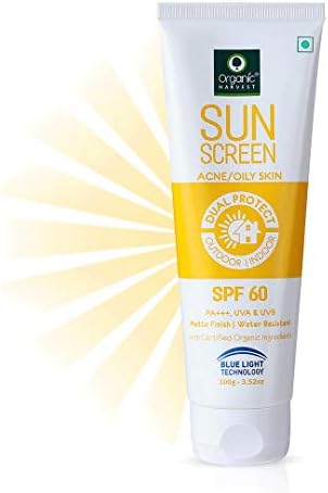 organic harvest sunscreen for oily skin spf 60 review
