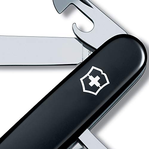 Victorinox Tinker Swiss Army Knife, 12 Function Swiss Made Pocket Knife with 2 Blades (Large and Small), Screwdriver and Wire Stripper - Black