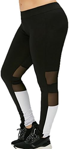 Women's Plus-Size Stretch Sports Yoga Workout Gym Fitness Full Length Jersey Capris Leggings Pants