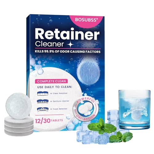 Yoerxing Denture Cleaning Tablets, Retainer Cleaner, Complete Clean for Dental Appliances, Clean, Effective Dental Cleaning for Teeth and Retainers