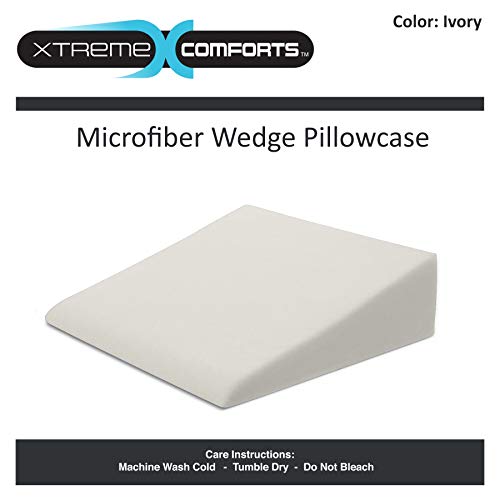 Xtreme Comforts Wedge Pillow Bamboo Cover AllergyFriendly & Easy to