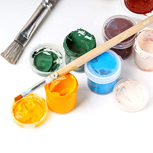 KASTWAVE 50 Pieces Of Plastic Mini Container With Lid, Small Paint Cup, Plastic Mini Paint Container Diy Craft Storage Container, Used For Pigment Beads Seed Clay