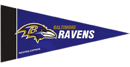 Rico Industries NFL Baltimore Ravens 8-Piece 4-Inch by 9-Inch Classic Mini Pennant Décor Set